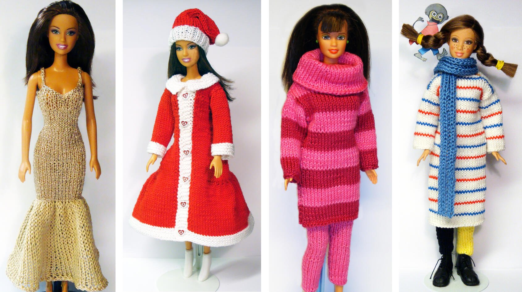 Sticka fina kläder till Barbie – gratis beskrivningar