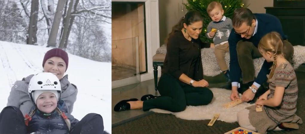 Julhälsning från Haga: Här önskar prinsessan Estelle och prins Oscar god jul