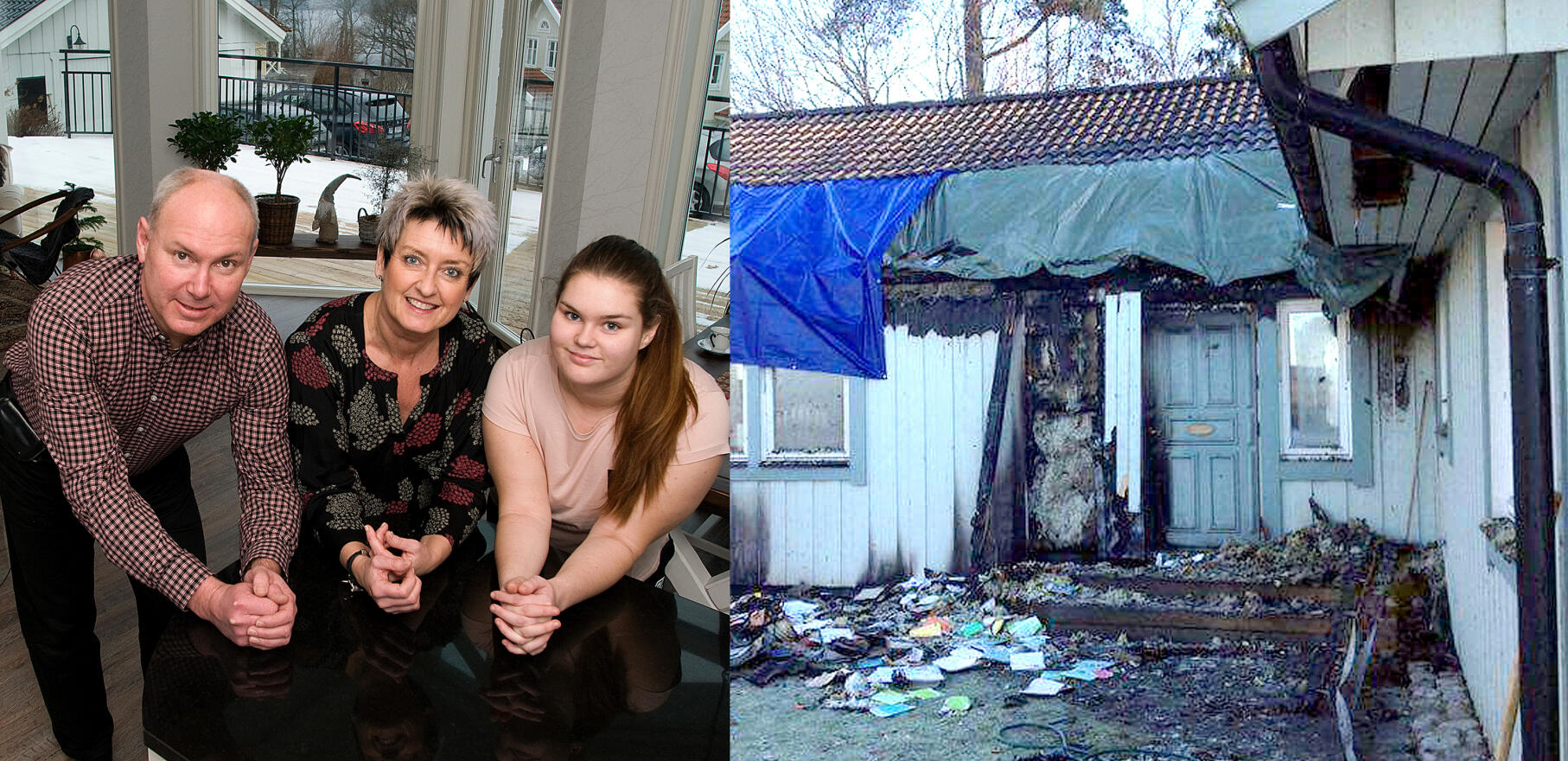 Familjen tvingades fly brinnande huset på juldagsmorgonen