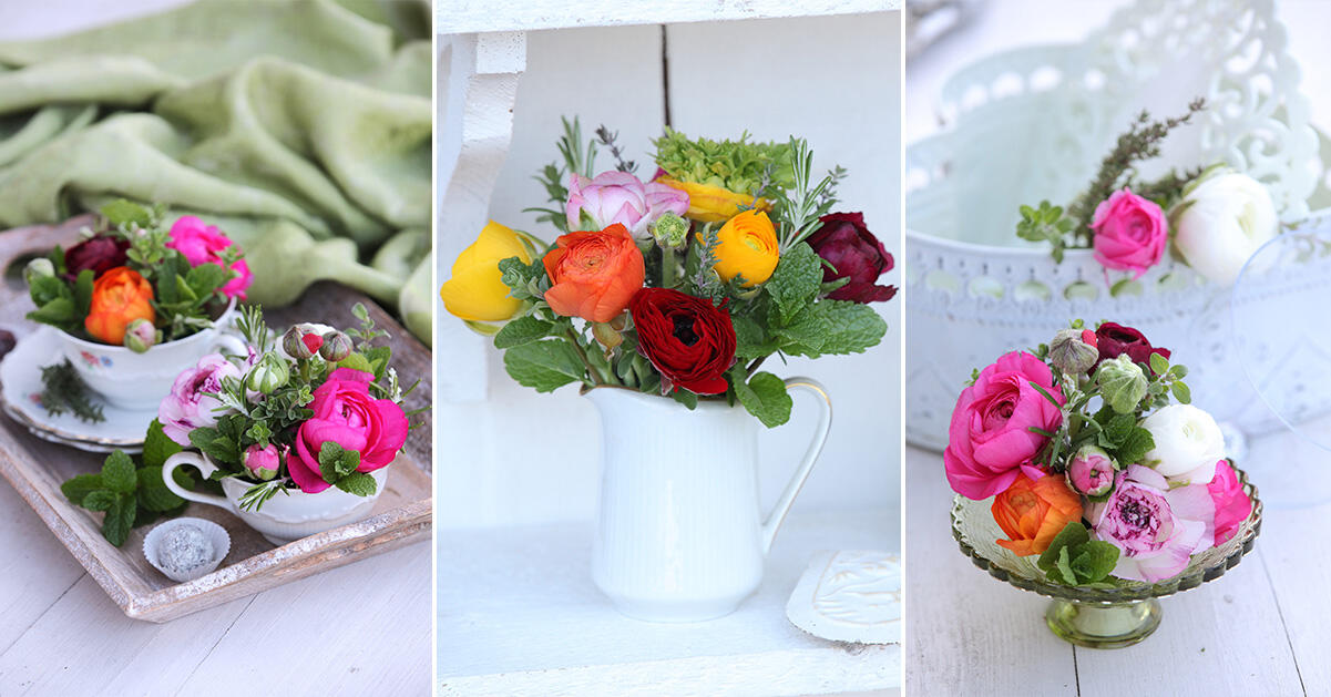 5 fina arrangemang med romantisk ranunkel