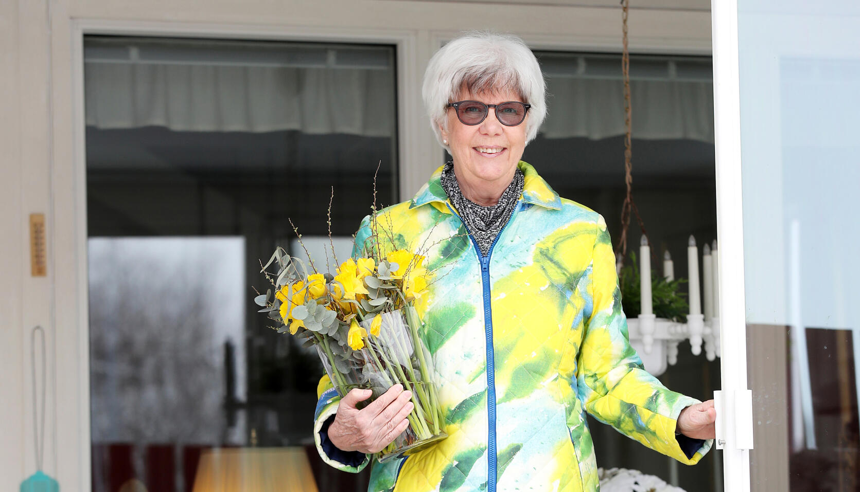Eva-Brita lät sig inte hindras av en bruten fot