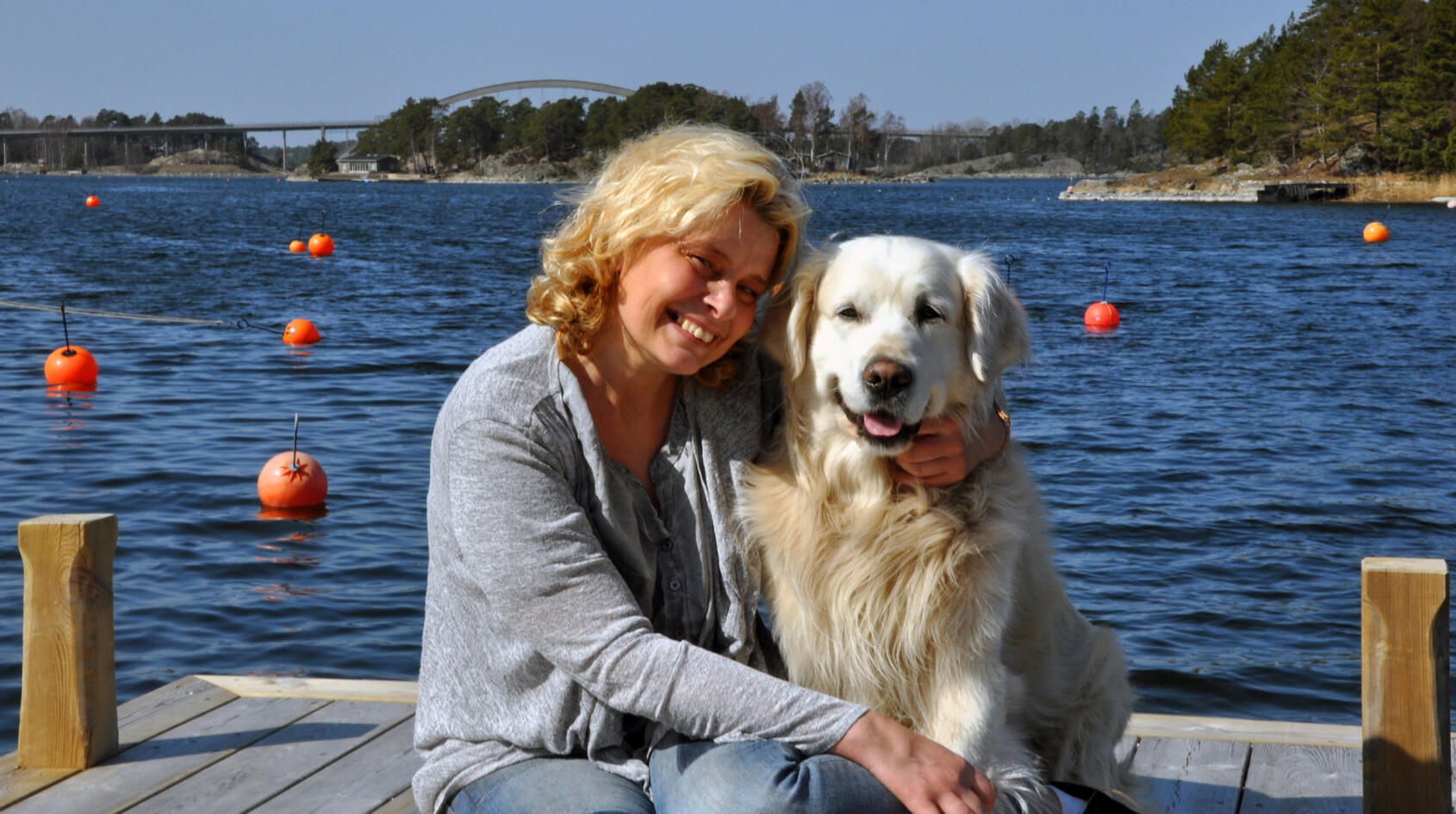 Hunden Oliver blev stödet genom sorgen