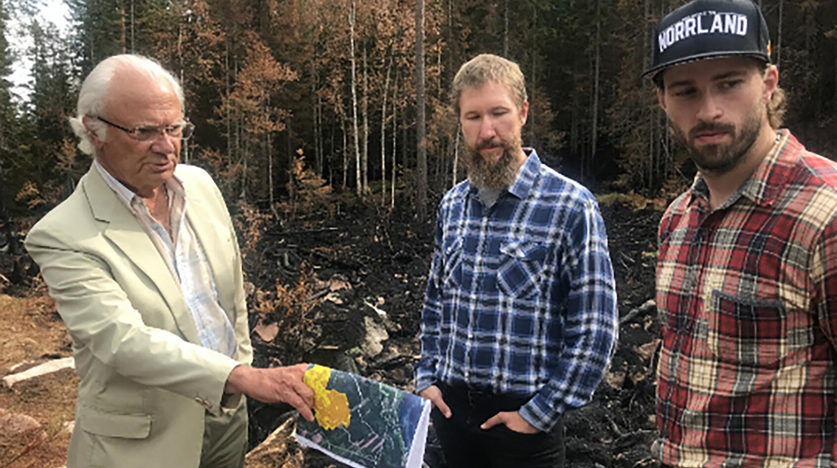 Kungligt besök i brandområden
