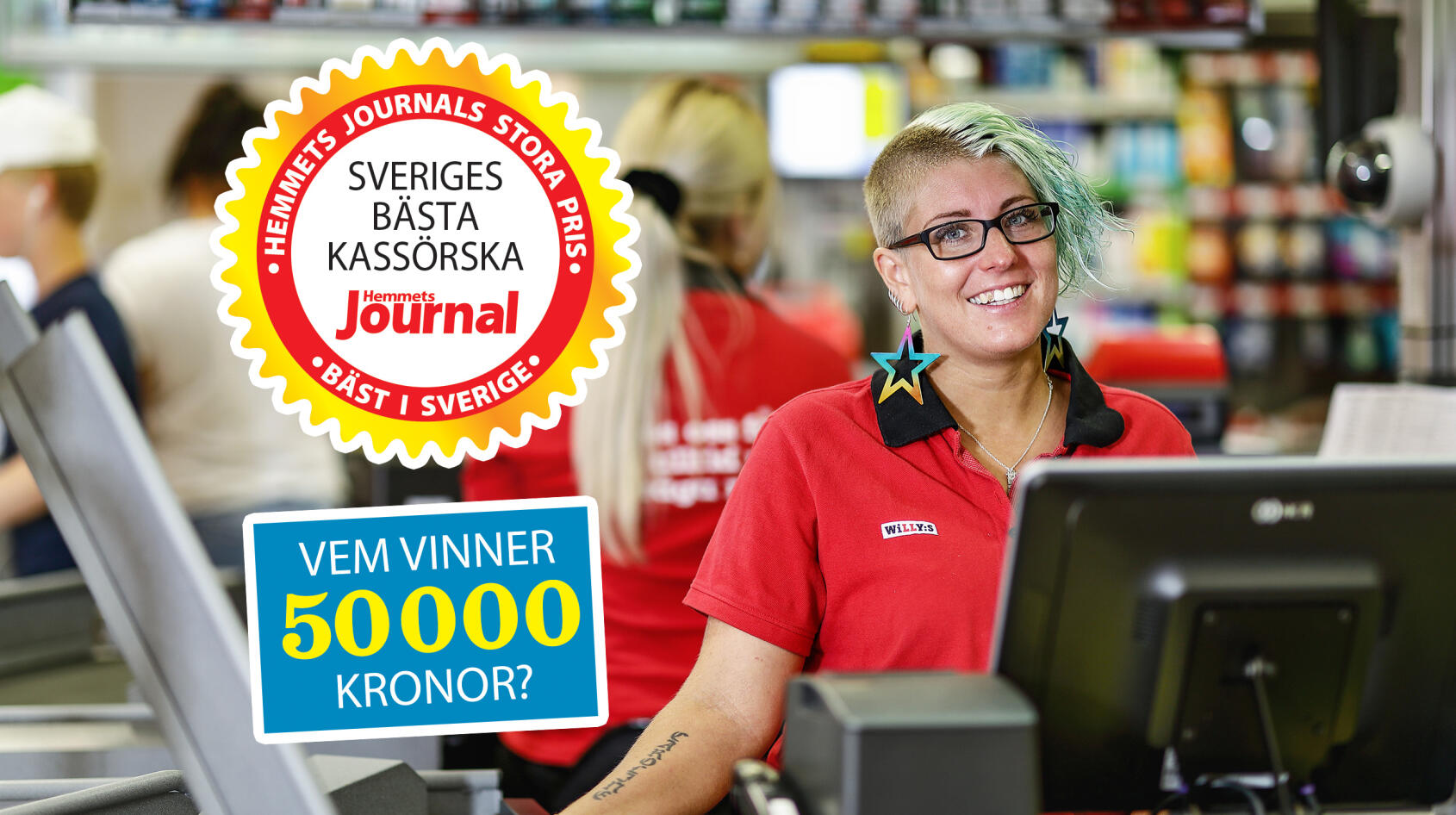 Sveriges bästa kassörska ska koras! Möt Caroline – kandidat nr 1!
