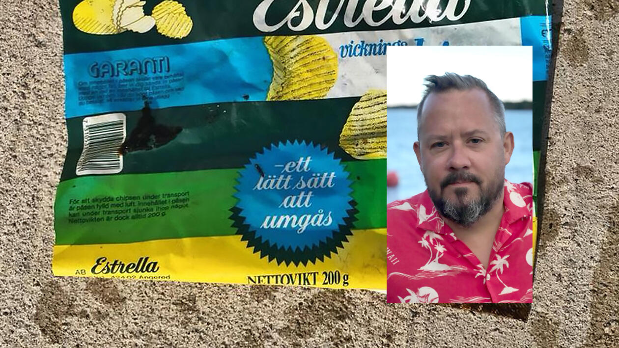 Chipspåsen på havets botten var nästan intakt