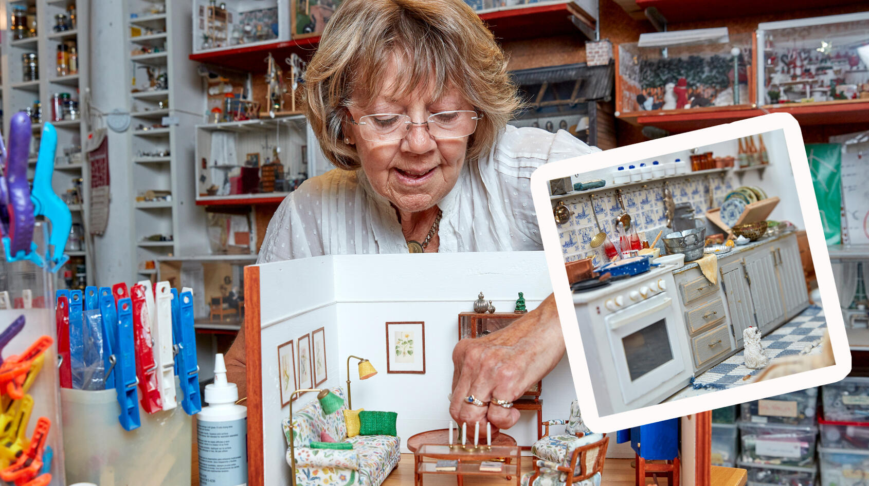 Eva skapar fantastiska miniatyrmiljöer – av sopor!