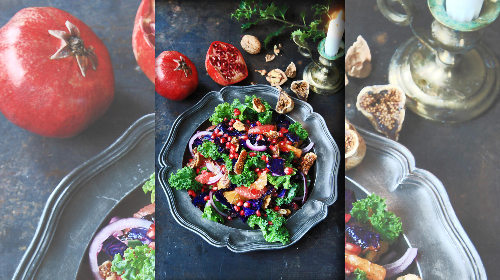 Vintrig sallad som fräscht tillbehör