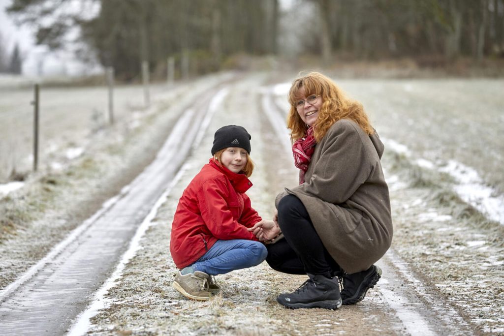 Maria Estling Vannestål och sonen Adam.