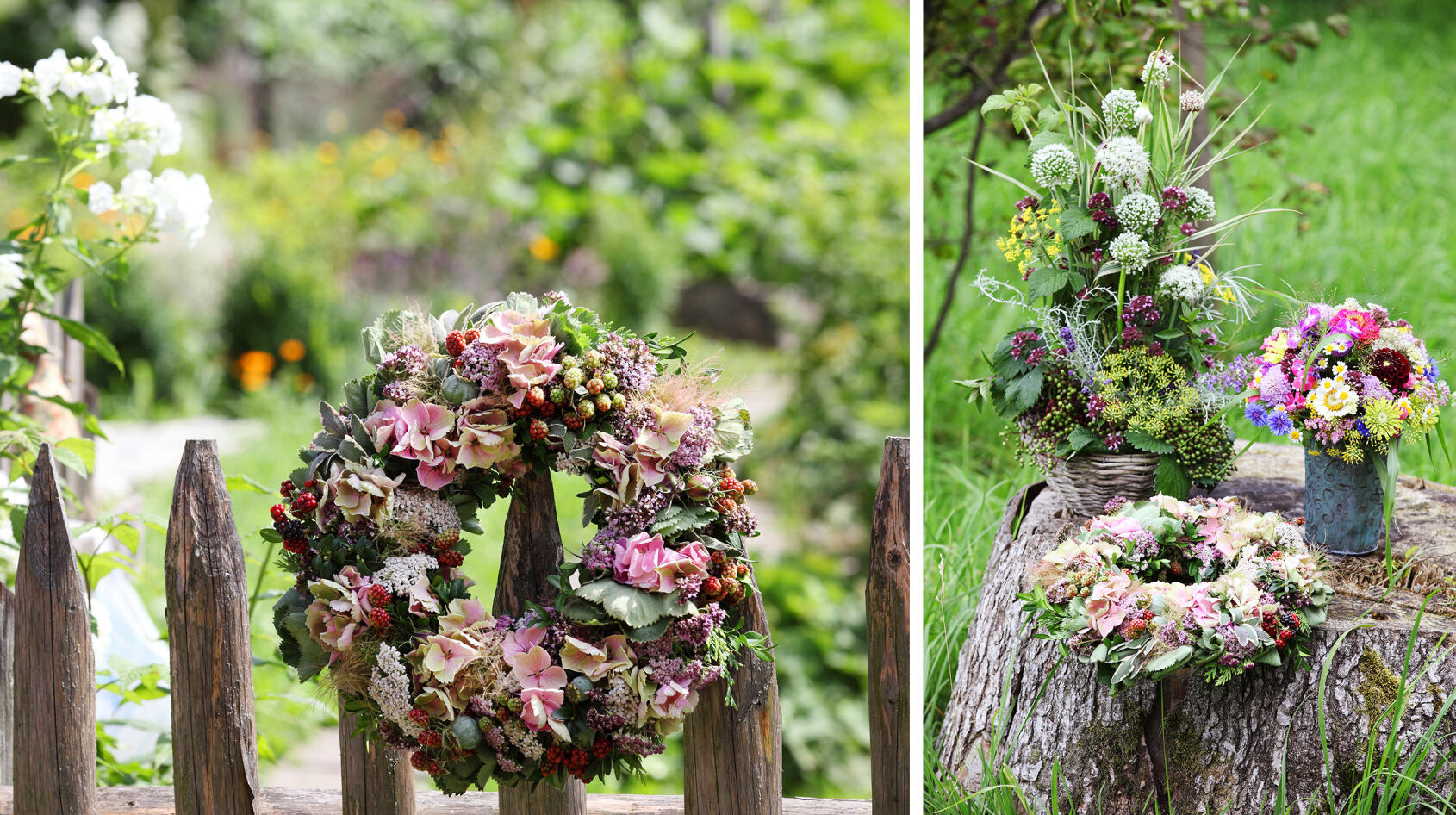 Bildspel: Lär dig göra kransar och blomsterarrangemang!