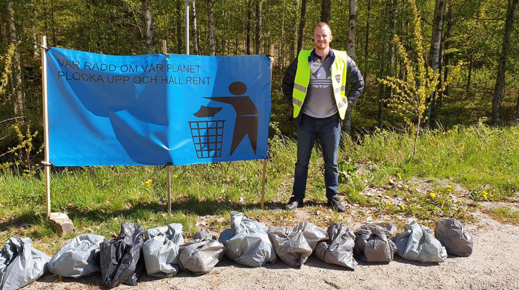 ”Skräpmannen” städar för miljön