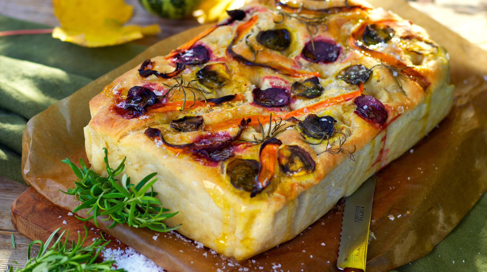 Mumsig focaccia med härliga rotfrukter!