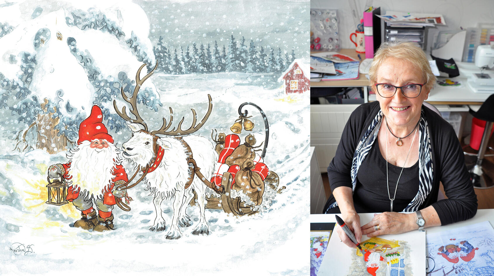 Nu erövrar Kerstin världen med sina tomtar!