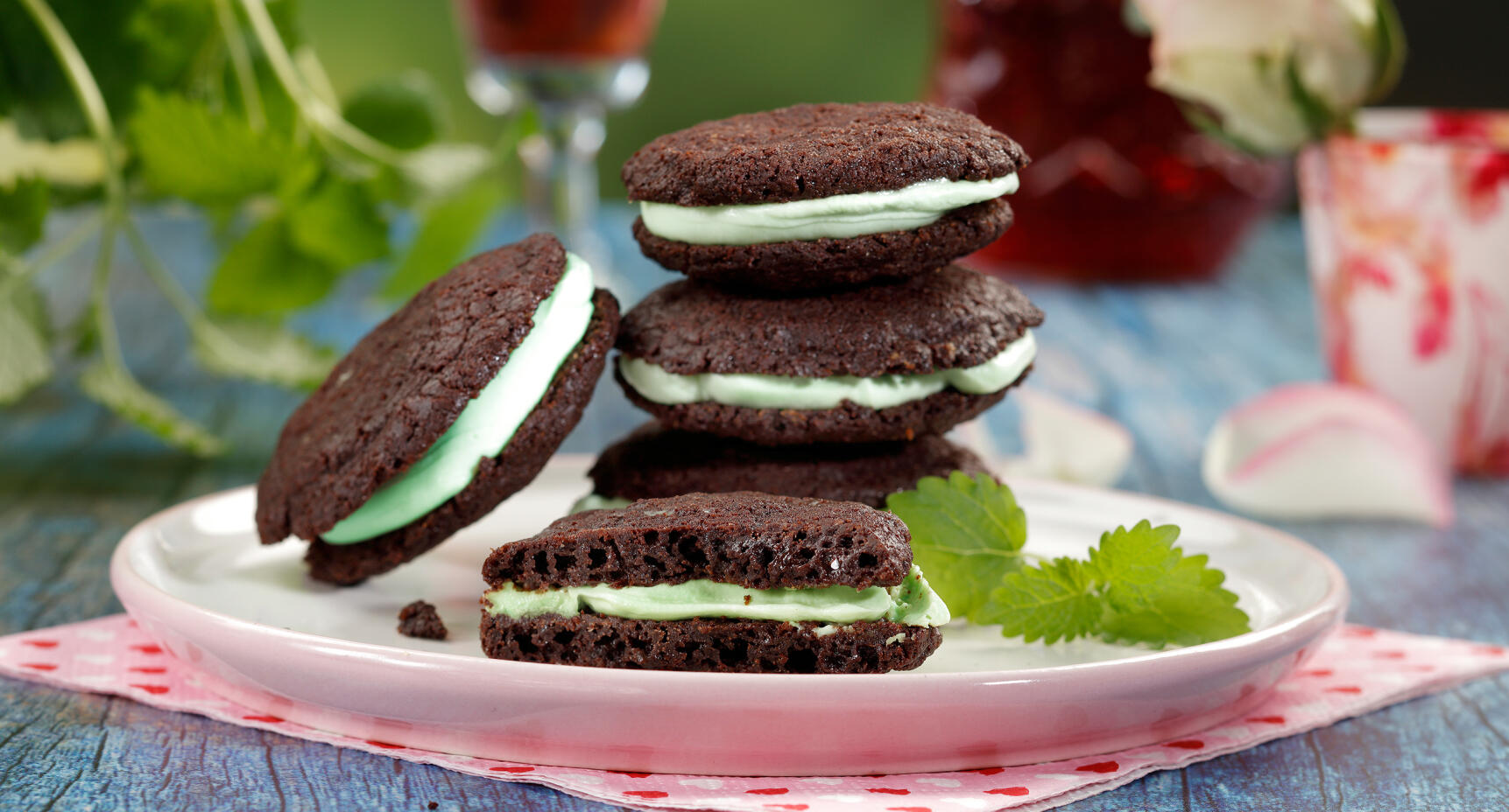 Sega browniekakor med ljuvlig mintkräm!