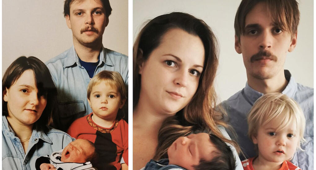 Omtalade familjefotot: Svärfar och svärson är lika som bär!