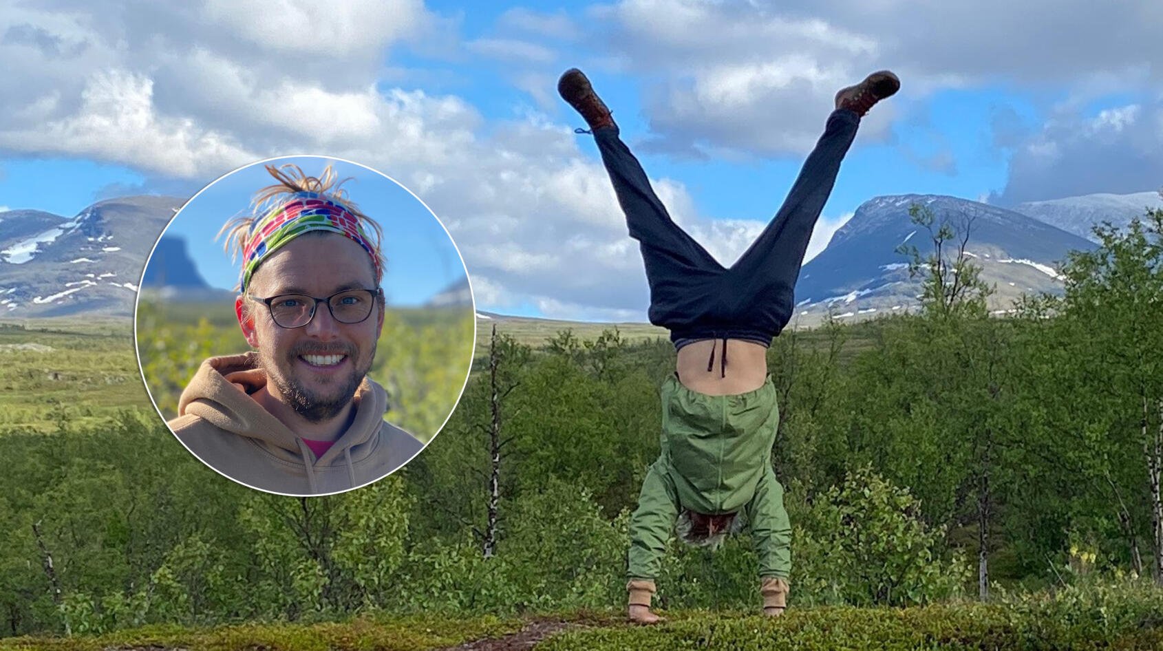 David balanserar på höga höjder!