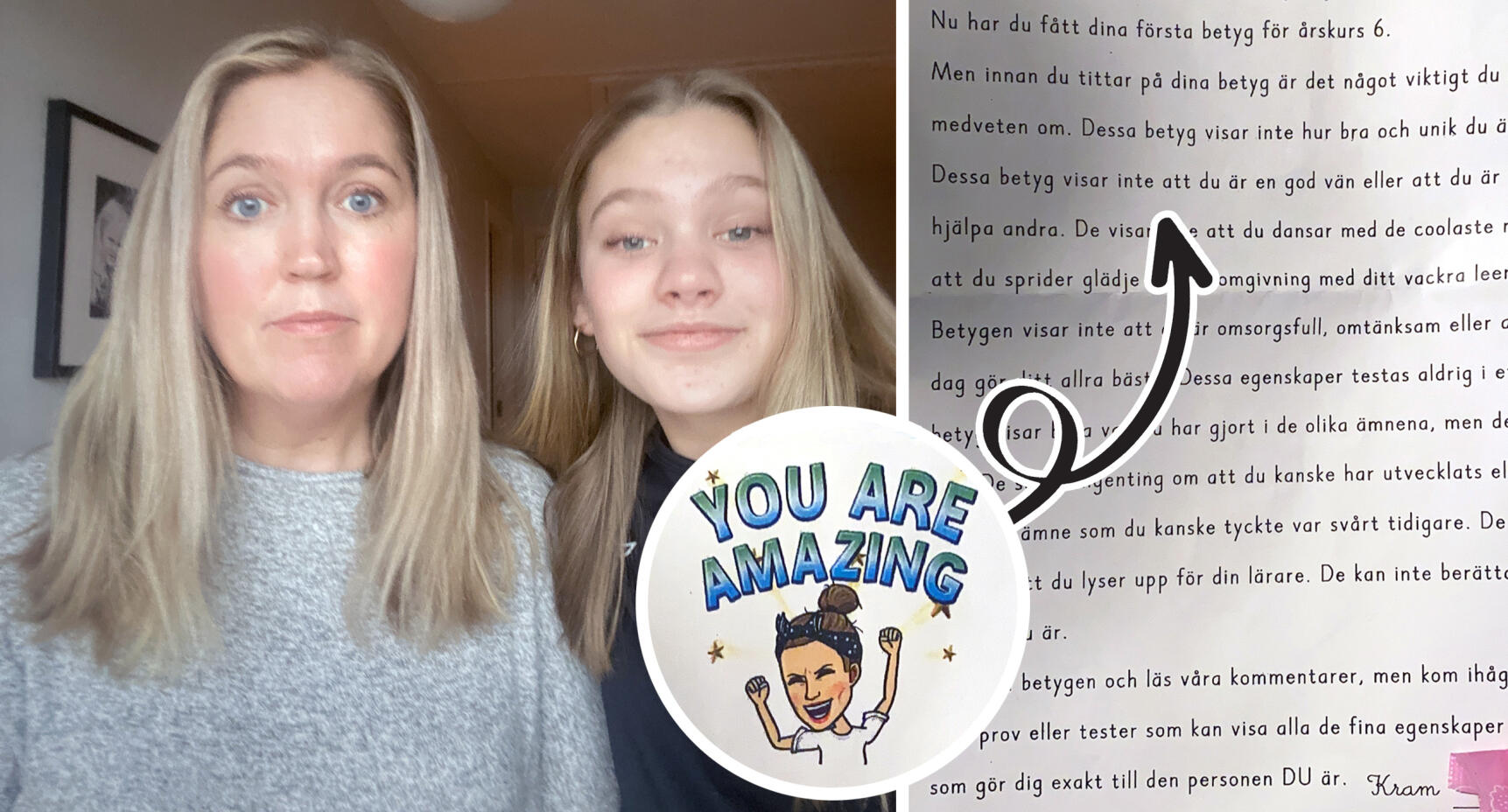 Ebba fick en överraskning med sina betyg