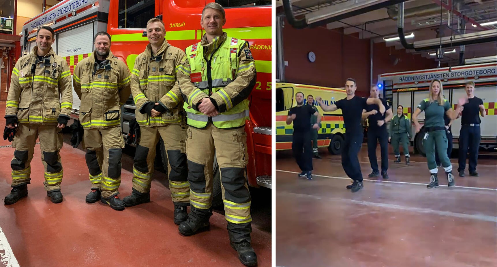 Blåljuspersonalen dansar loss