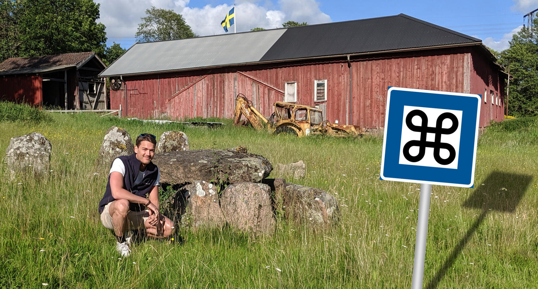 Tobias jagar kringlor längs vägarna