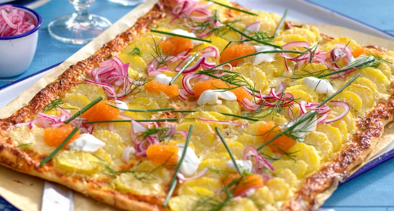 Färskpotatispizza