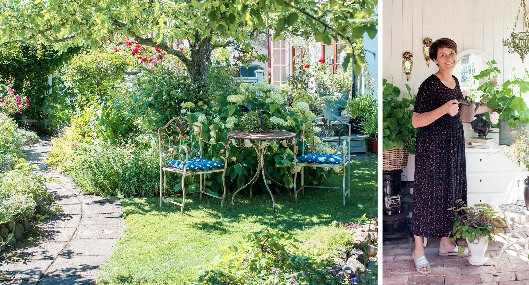 Camillas trädgård är en romantisk blomsterdröm