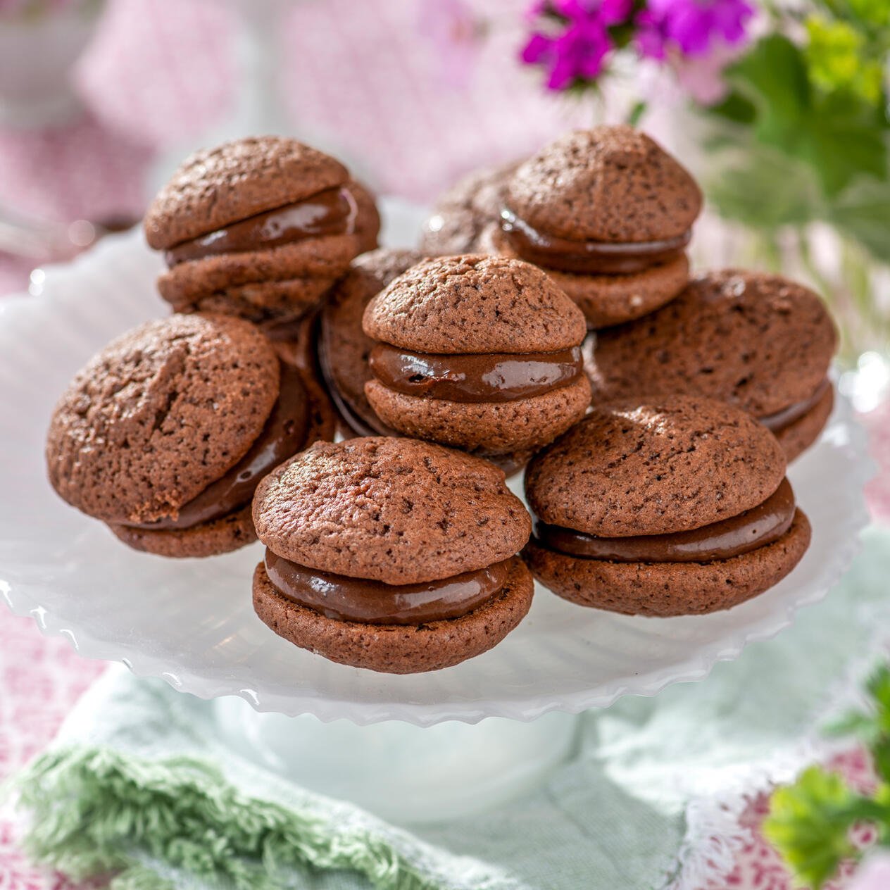 Whoopies med nutellakräm