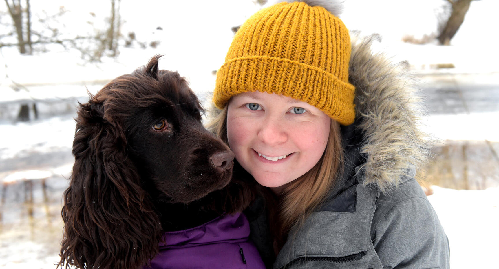Petra gick genom isen för att rädda sin hund: “Jag kunde inte bara se på”