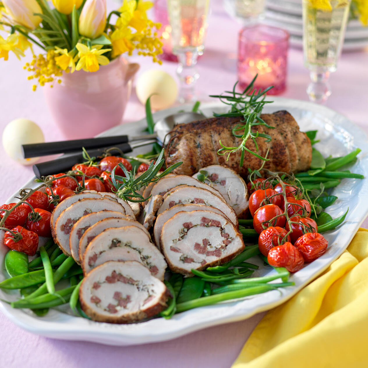 Porchetta med salami och vitlök
