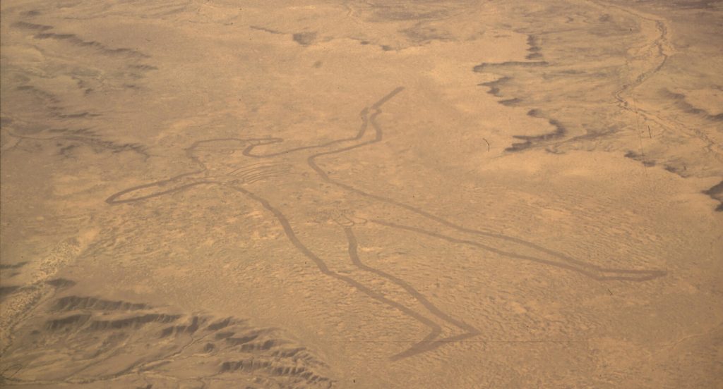 En geoglyf är en större figur eller ett större konstverk placerat på marken och gjort av naturliga material.