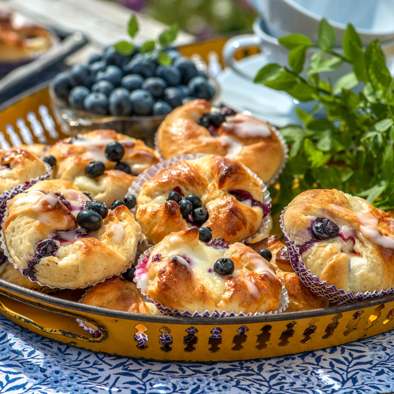 Blåbärsbullar med vanilj