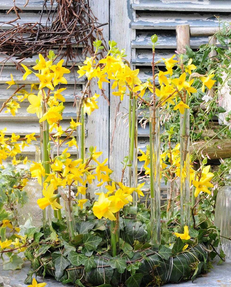 10 lysande exempel på hur du pyntar med blommor i påsk