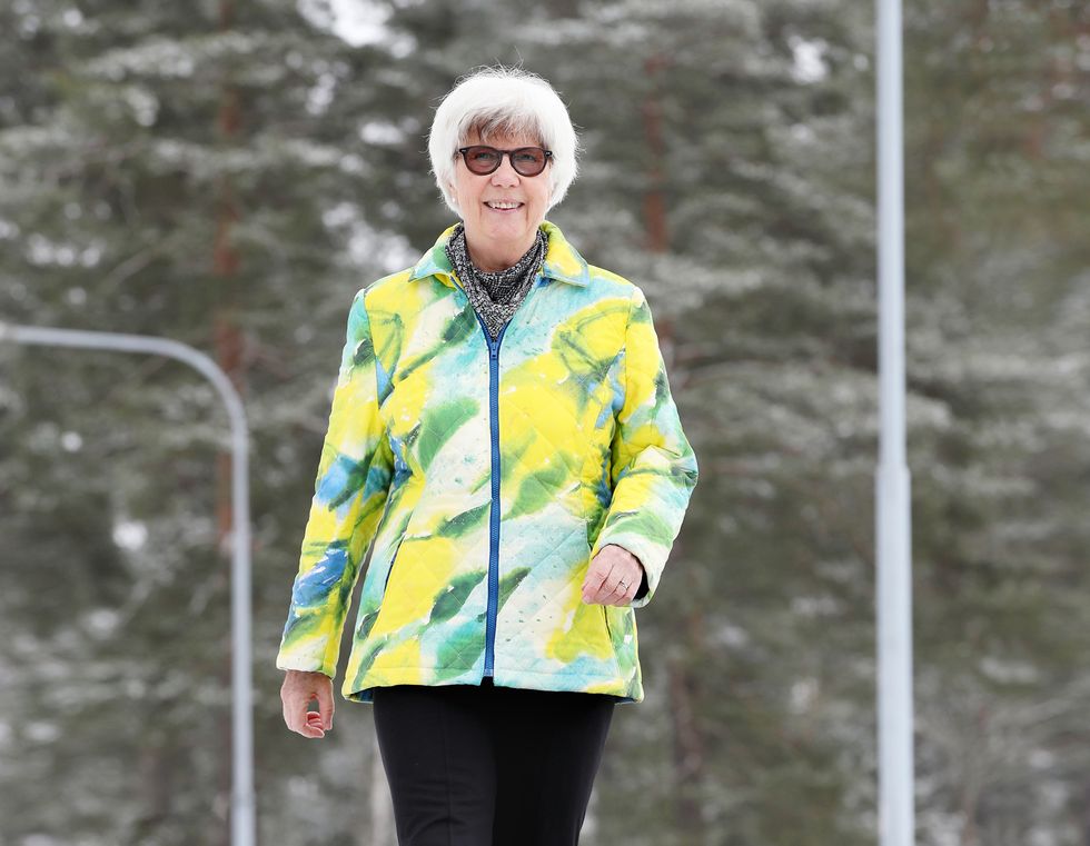 Eva-Brita lät sig inte hindras av en bruten fot