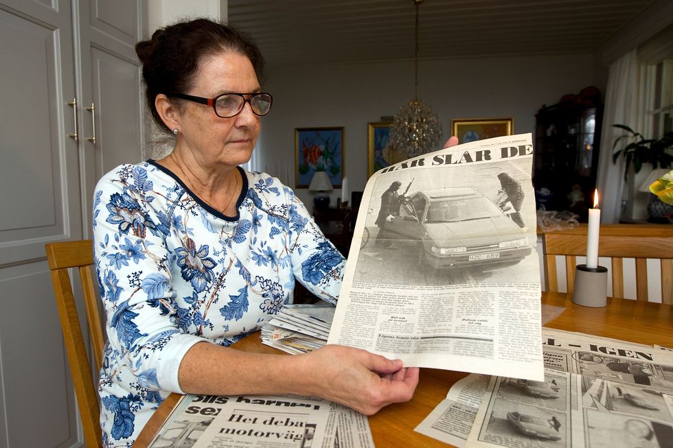 Lotta hamnade mitt i ett brutalt bankrån