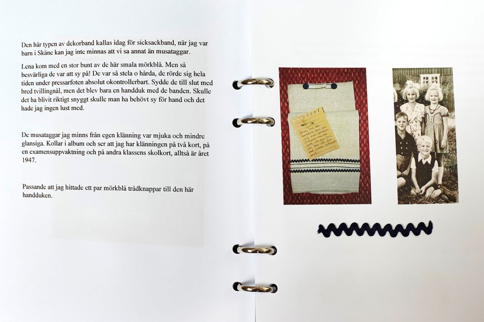 Bodil syr handdukar med historia!