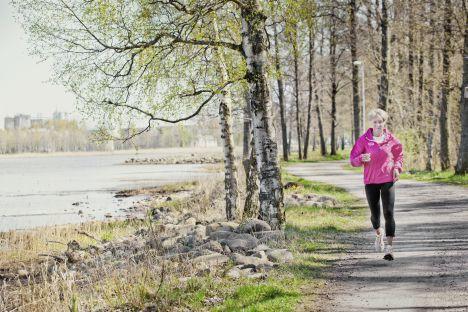 Löparveteranen Evy Palm har njutit av varje träningspass!