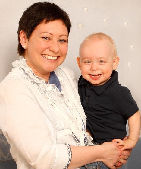 Jessica blev mamma - trots att myomet växte i rekordfart