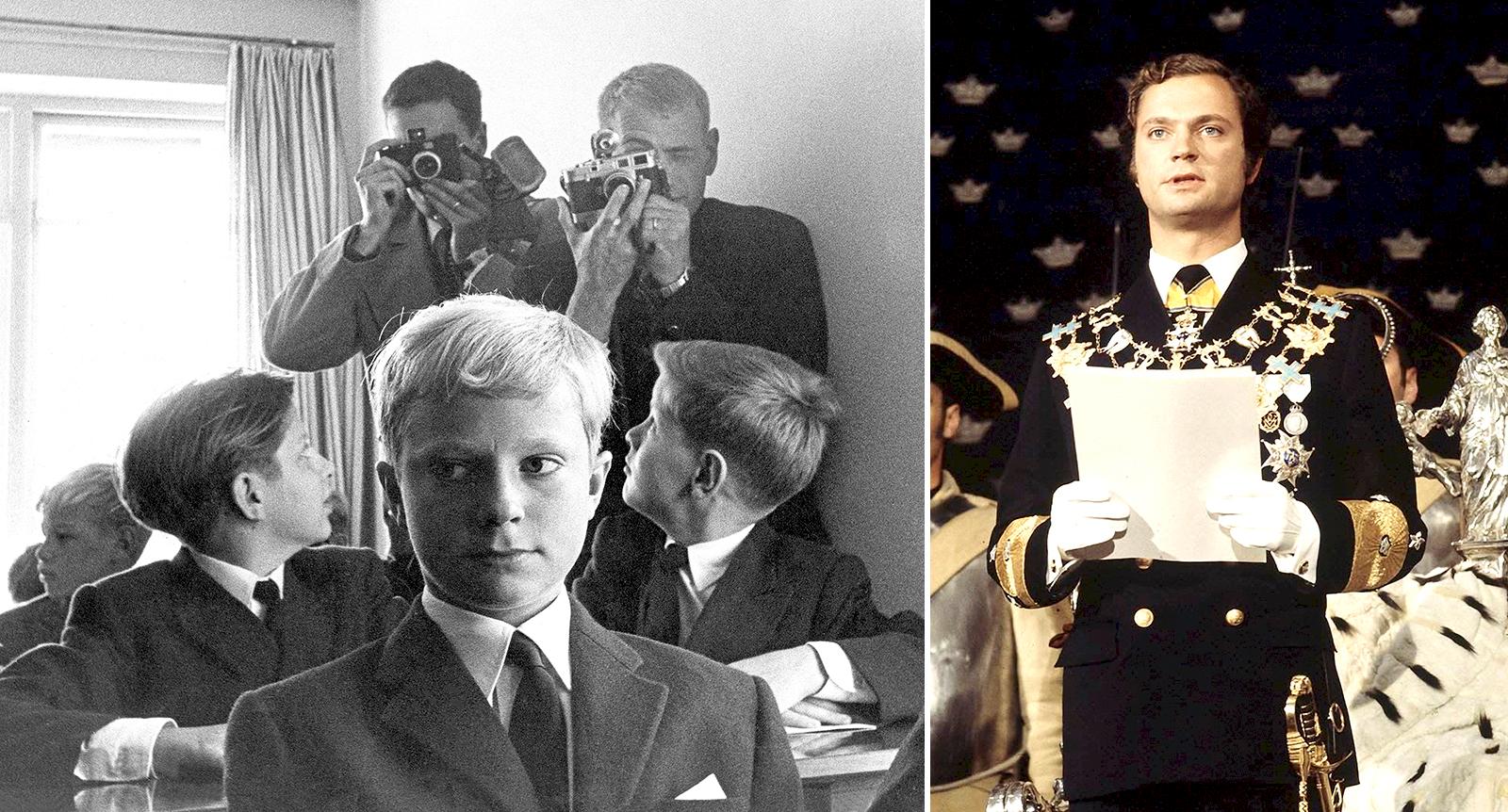 Från lillprins till 50 år på tronen: 9 historiska ögonblick från kungens liv