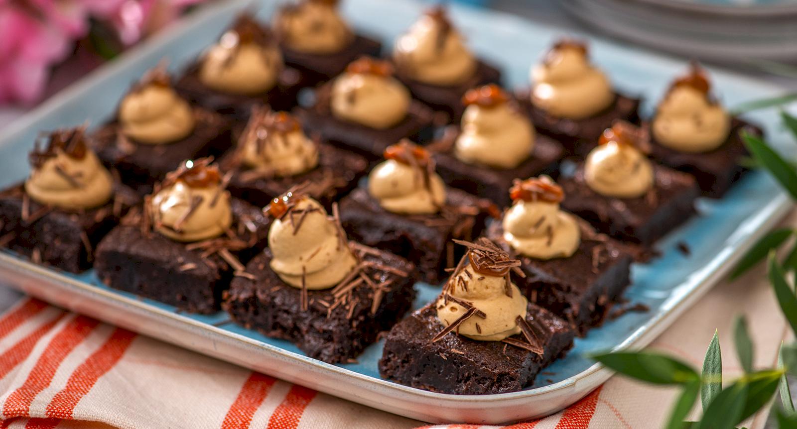 Glutenfria chokladrutor med kolagrädde