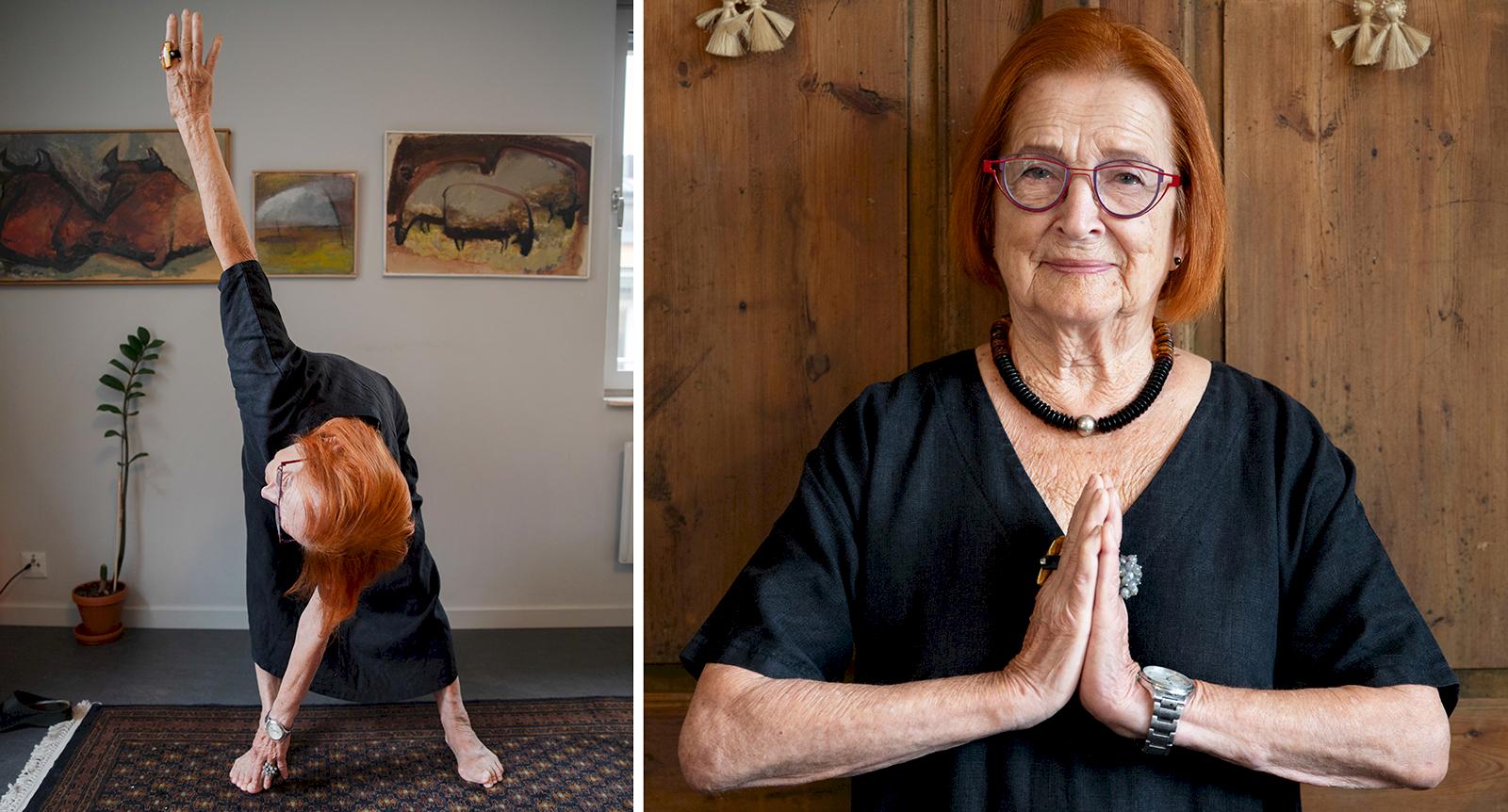 Maret, 95, tränar varje dag: “Jag skyller allt positivt på yogan”