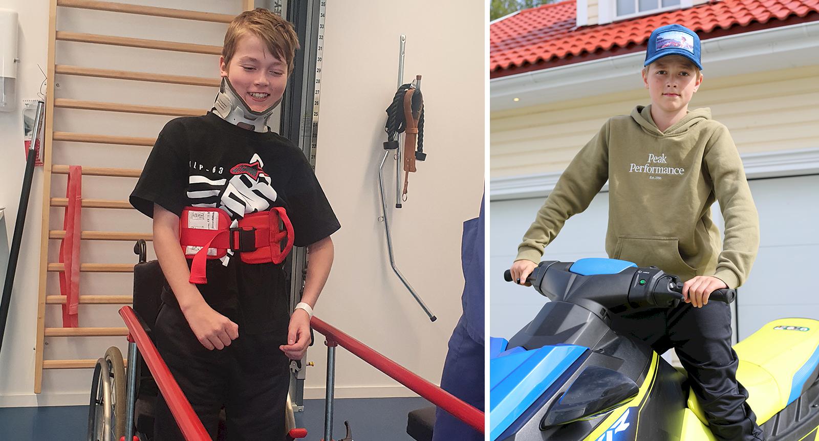 13-årige Charlie blev förlamad efter crossolycka: ”Minns ingenting”