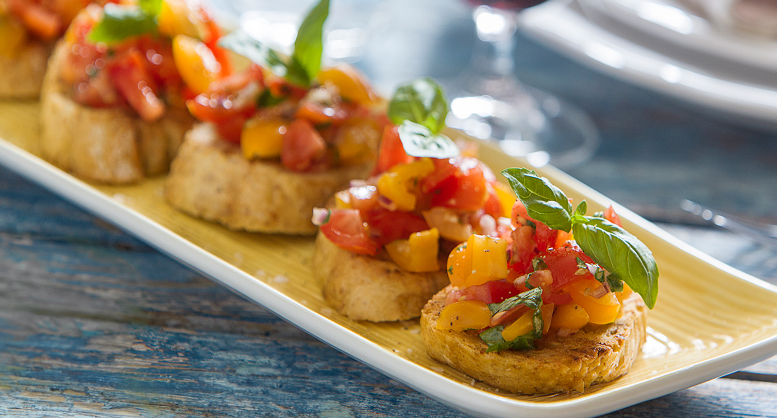 Grillad bruschetta med tomat