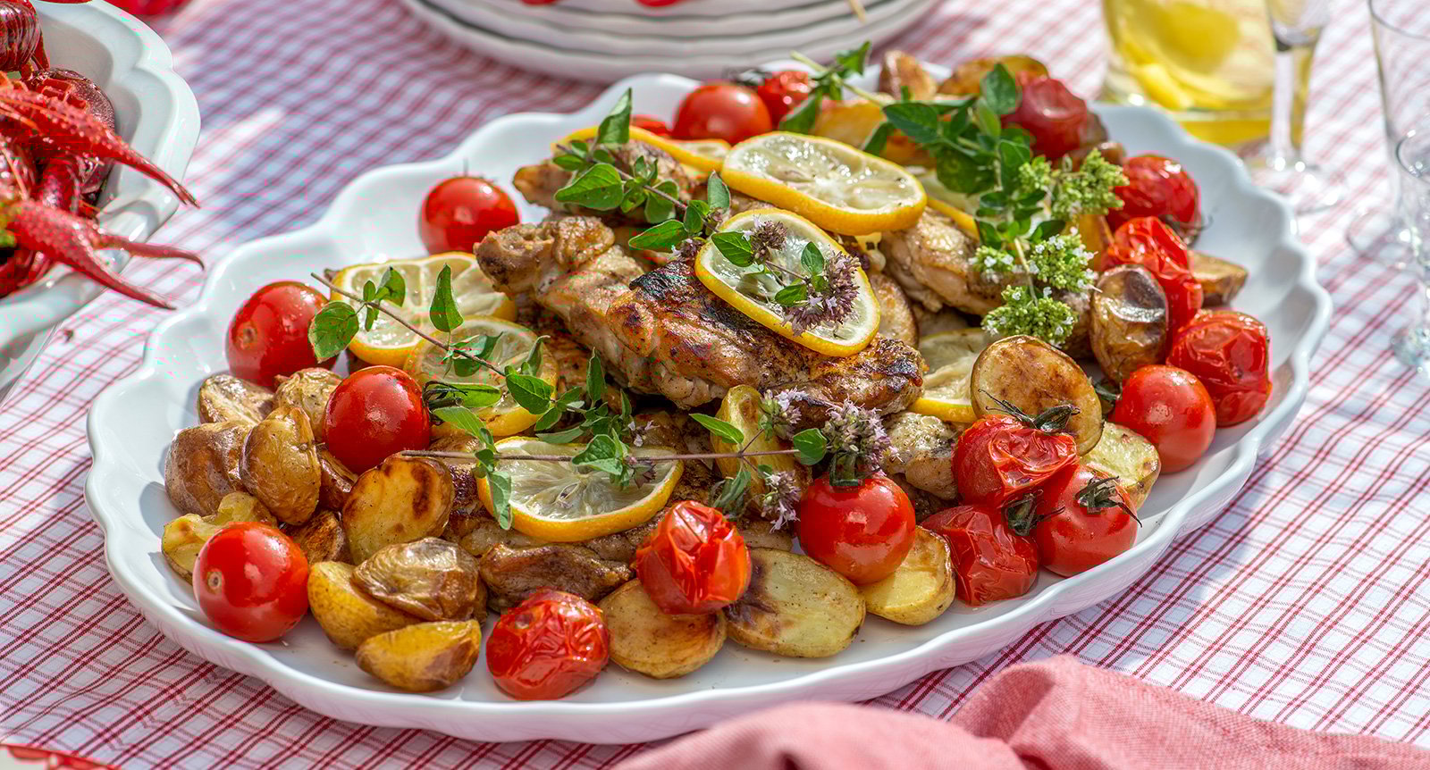 Citronkyckling med rostad potatis