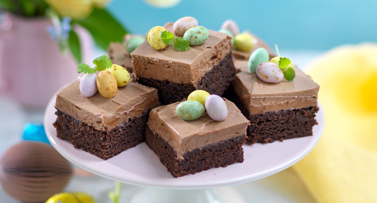 Brownies med mjölkchokladglasyr