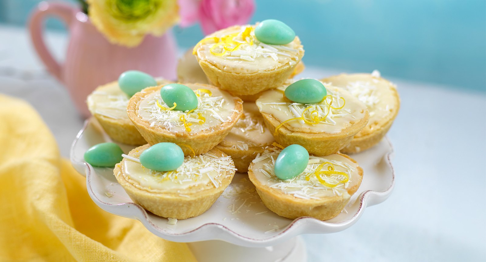 Citronkakor med vit choklad