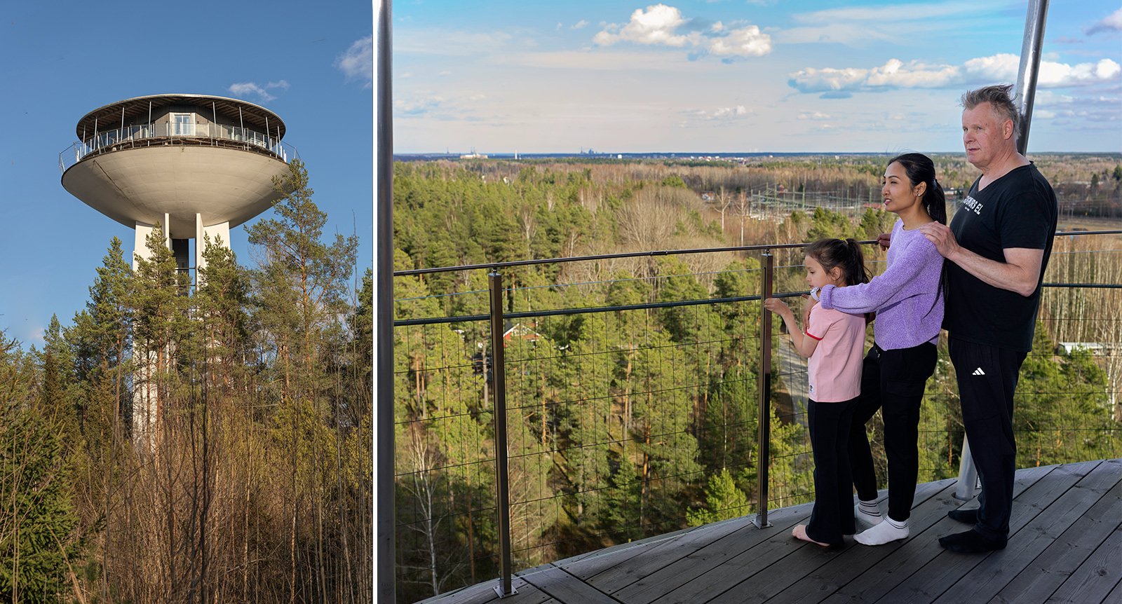 De bor högst upp i ett vattentorn: ”Vyn är helt magisk”