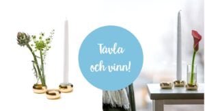 Vinn vackra ljushållare i mässing