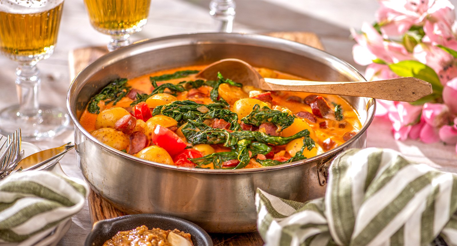 Lättlagad korvgryta med svartkål