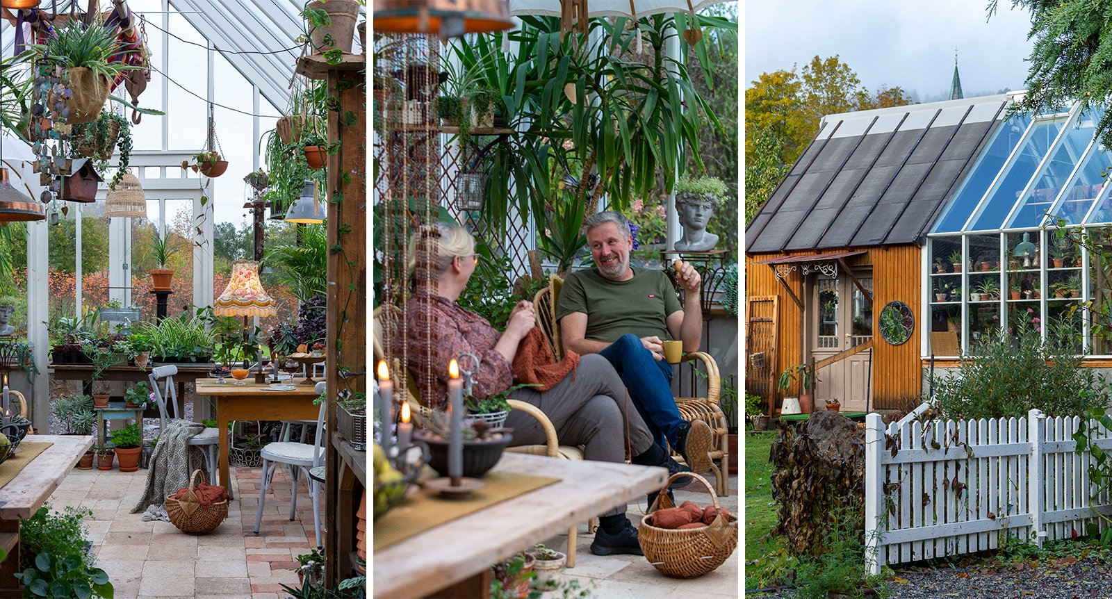 Paret njuter av sitt växthus året om: ”Vi är här väldigt mycket, äter tillsammans eller tar en kaffepaus”