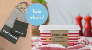 Vinn Carlshamn Extrasaltat, förkläde och grytlapp!