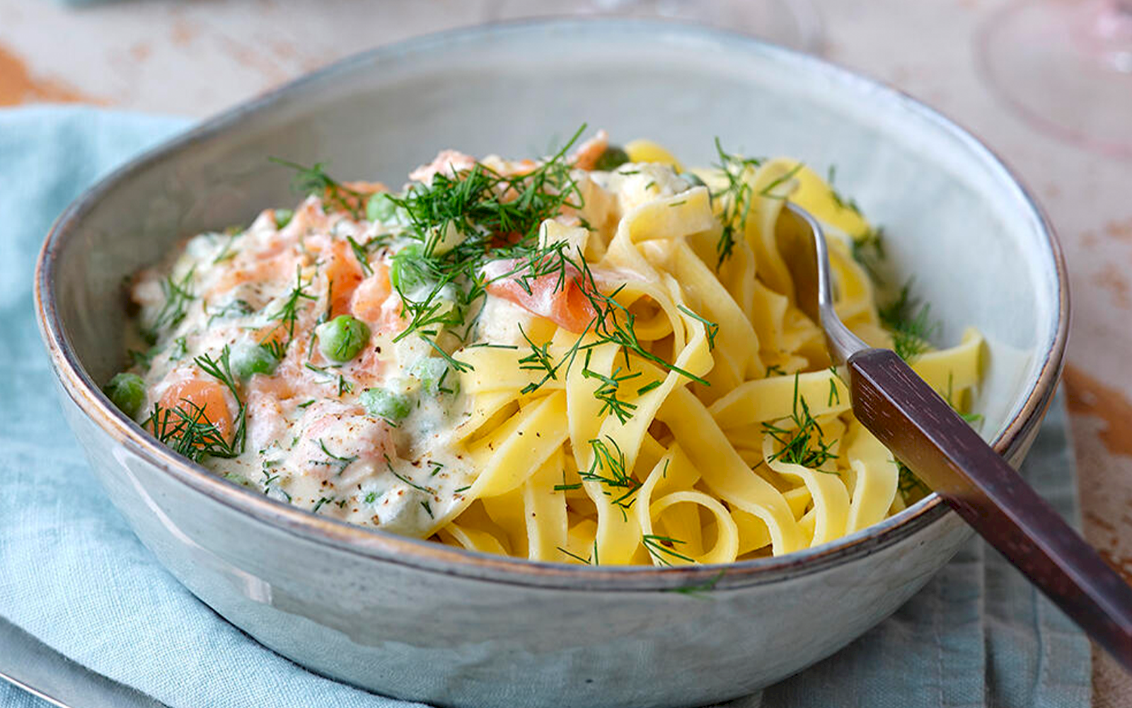 Krämig  laxpasta