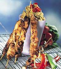 Marinerade kycklingspett